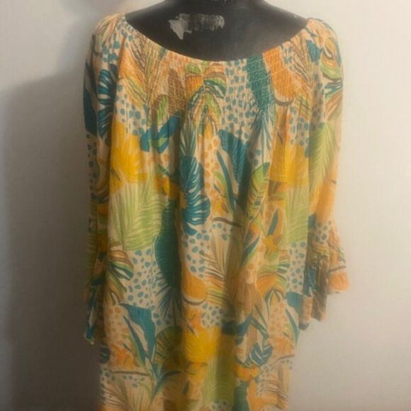 Cato Hautecabona Saffron cold shoulder bell sleeves tunic, size 22/24 - Picture 3 of 5